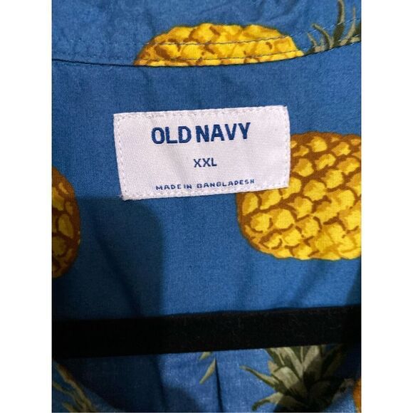 Old Navy men’s casual button up pineapple shirt S/XXL ￼ - Picture 4 of 4